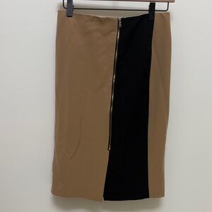 Ann Taylor Tan and Black Pencil Skirt